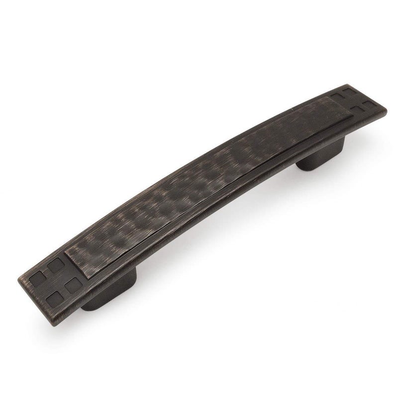 Cosmas 10 Pack 10557ORB Oil Rubbed Bronze Hammered Cabinet Handle Pull Hardware - 3" Inch (76mm) & 3-3/4" Inch (96mm) Hole Centers